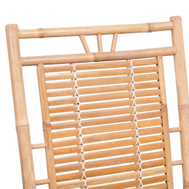 vidaXL Rocking Chair with Cushion Bamboo