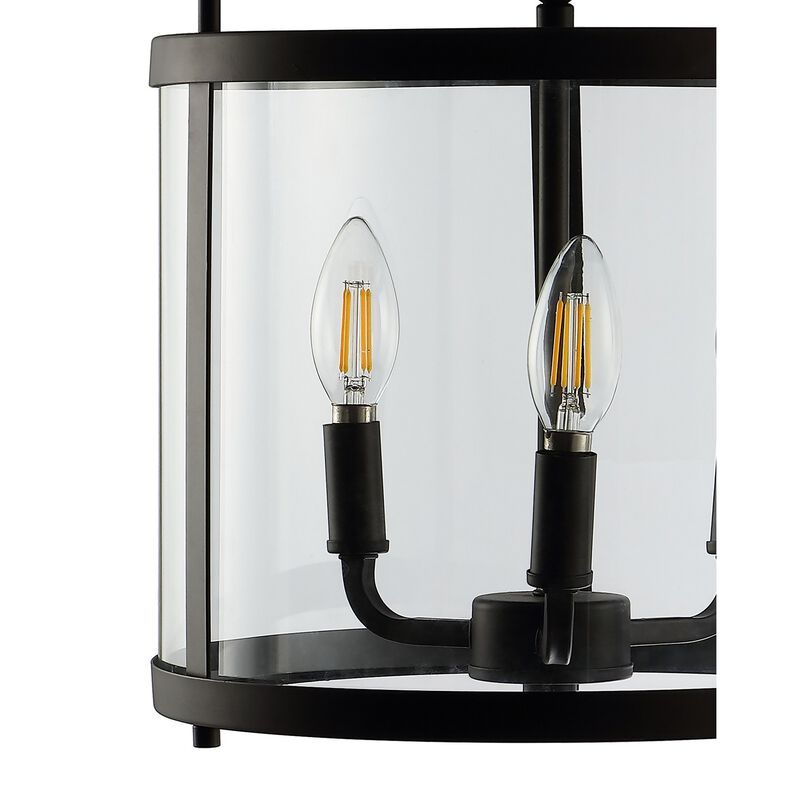 Ciel 3-Light Metal/Glass Rustic Vintage LED Flush Mount