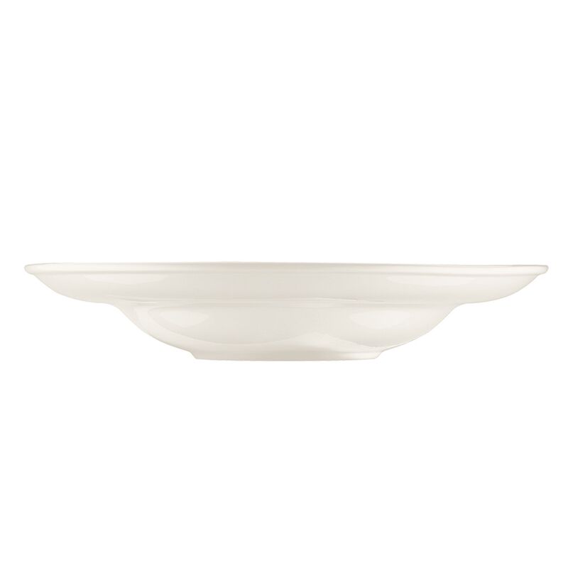 Gourmet dia.9.5" h:2" 14 oz. Round Warm White Porcelain Bowl (Set of 2)