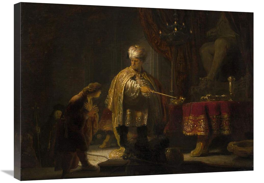 Daniel and Cyrus Before the Idol Bel-Canvas Art-32x24