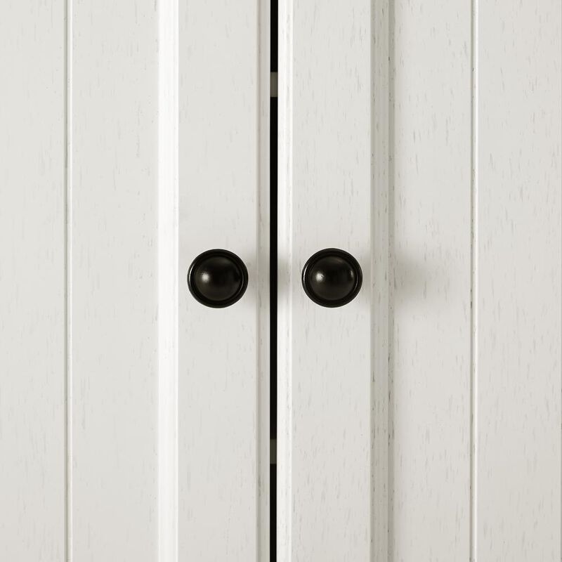 Crosley Furniture Seaside Wall Cabinet Distressed White