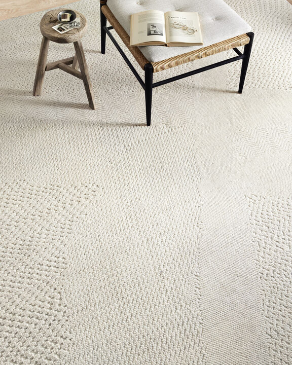 Collins COI02 Ivory/Ivory 18" x 18" Sample Rug