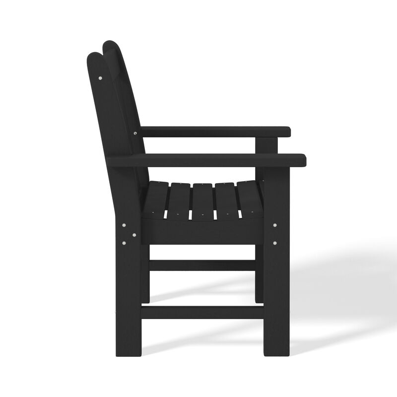 WestinTrends Outdoor Patio HDPE Adirondack Dining Arm Chairs (Set of 2)