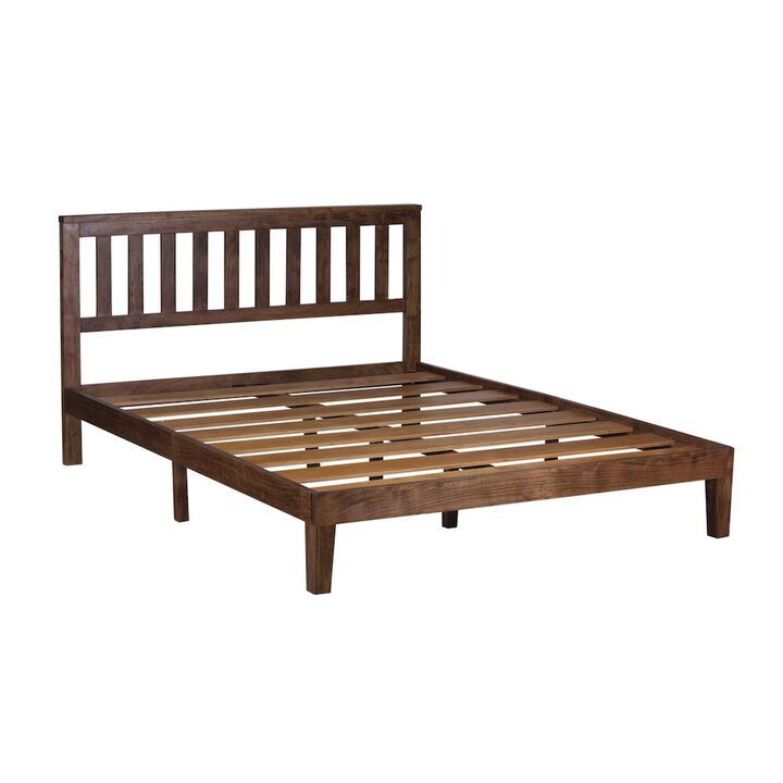 Porter Designs Dusk Solid Acacia Wood Queen Bed, Brown