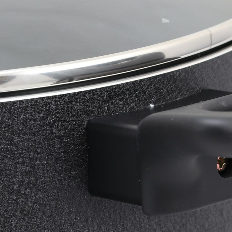 Oster Ashford 6 Quart Aluminum Dutch Oven with Tempered Glass Lid in Black