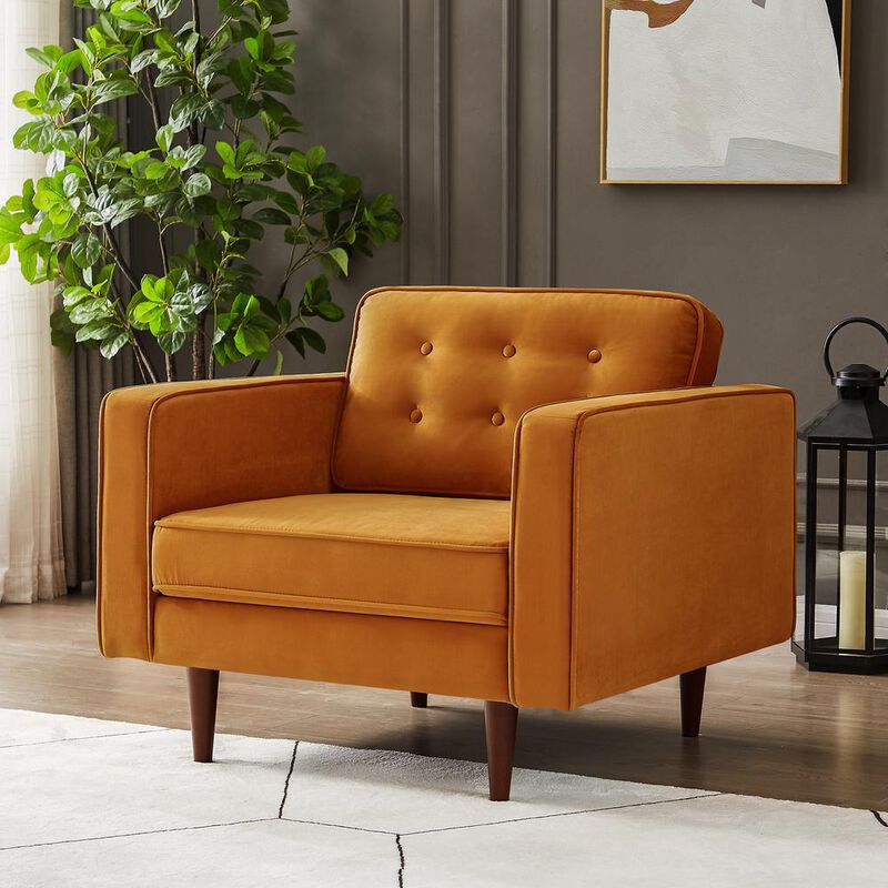 Ashcroft Furniture Co Casey Velvet Lounge Chair