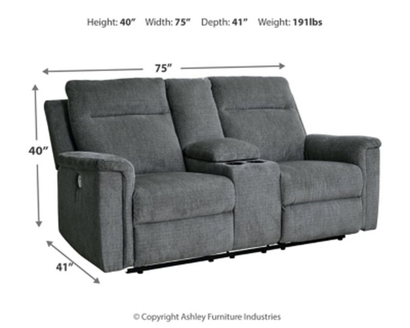 Barnsana PWR Recline Loveseat W/Console