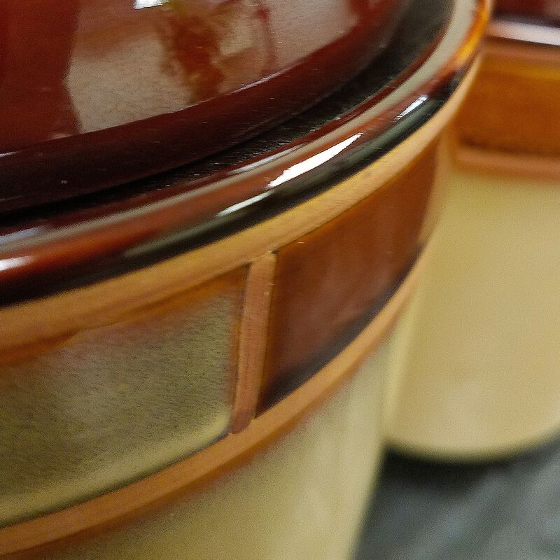 Casa Estebana 3 Piece Stoneware Storage Canister Container Jar Set
