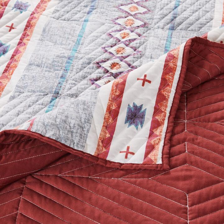 Greenland Home Kiva Western Boho Quilted Throw, 50x60-inch