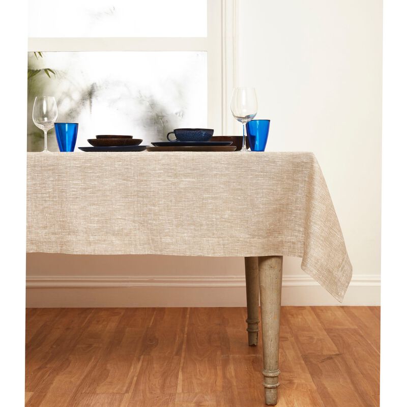Solino Home 100% Pure Linen Dinner Napkins 20 x 20 Inch Set of 6 | Classic Hemstitch