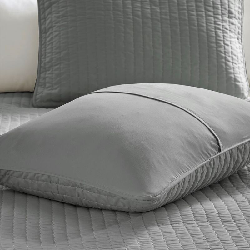 Gracie Mills Becker Cozy Reversible Pick Stitch Quilt Set with Matching Shams