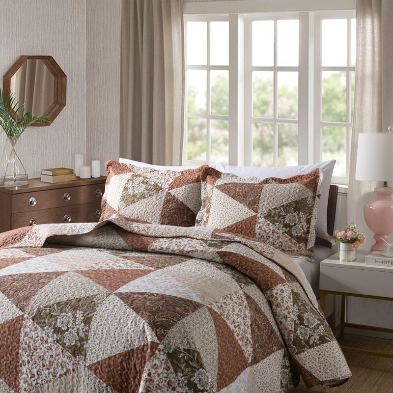 MarCielo 3 Piece Quilted Bedspread Quilt Set Lightweight Bedspread