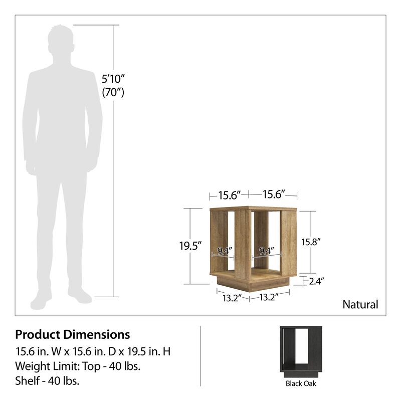 Ameriwood Home Knowle Contemporary Side Table