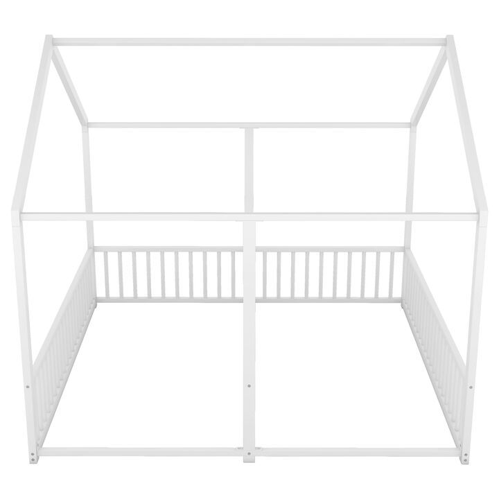 Merax Metal House Platform Beds 2 Shared Beds