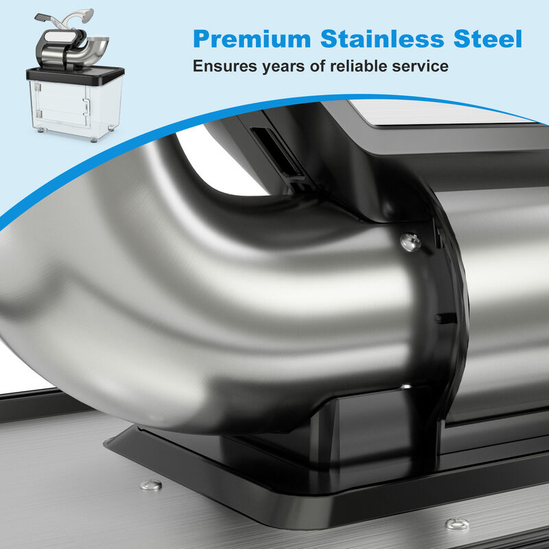 300W Commercial Ice Crusher with Dual Blades and Safety Switch