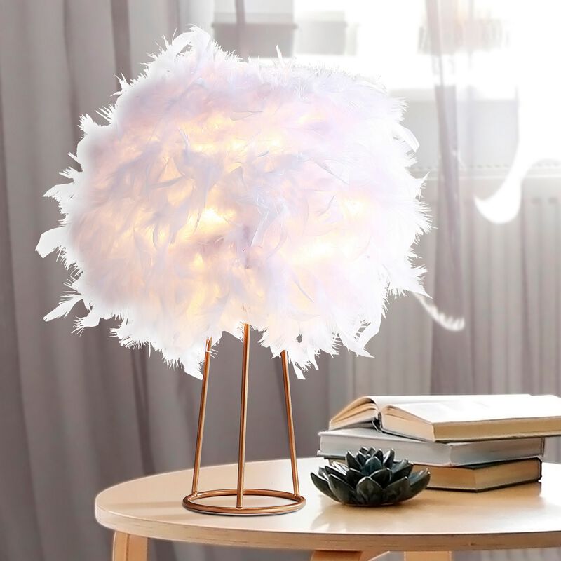Stork Feather Metal LED Table Lamp
