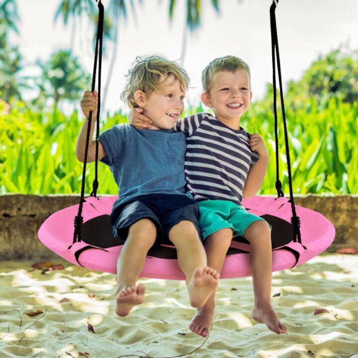 Hivvago 40 Inch Flying Saucer Tree Swing Indoor Outdoor Play Set
