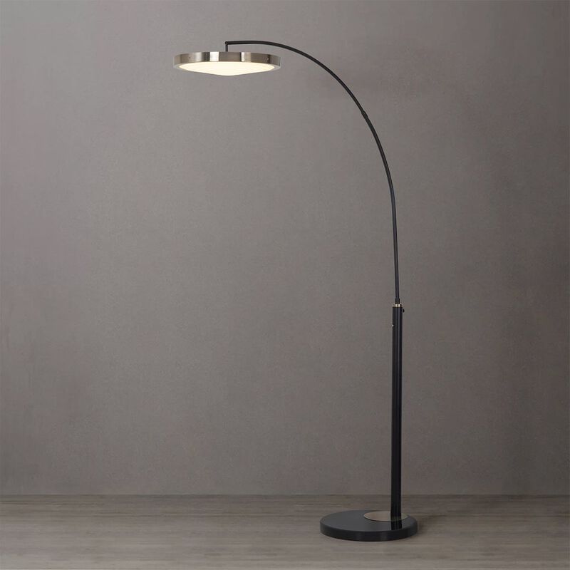 NOVA OF CALIFORNIA Redondo 1 Light LED Arc Floor Lamp - Matte Black