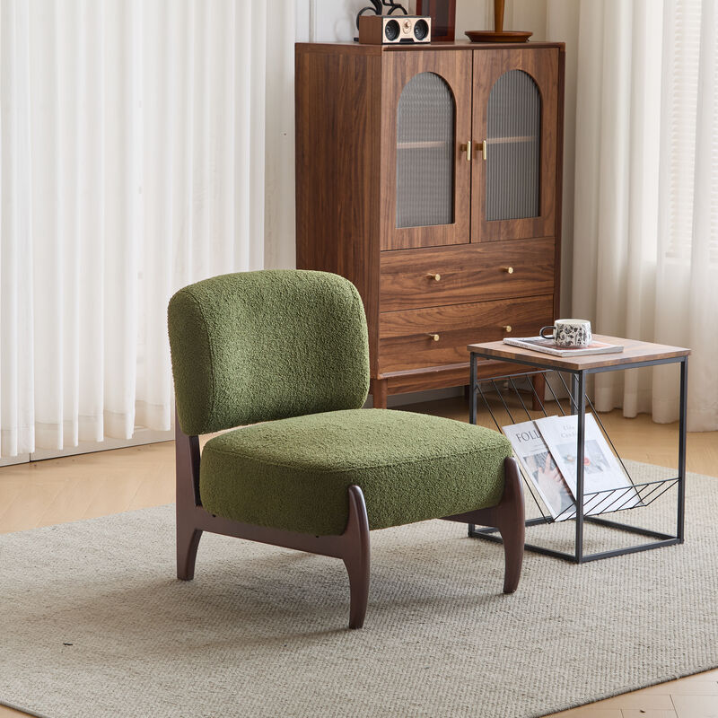 Merax Modern Boucle Accent Chair for Living Room, Bedroom