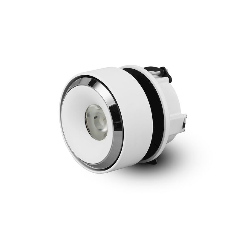 VONN Lighting LED Flush Mounted Adjustable Downlight, Stock Item Beam Angle 36, White