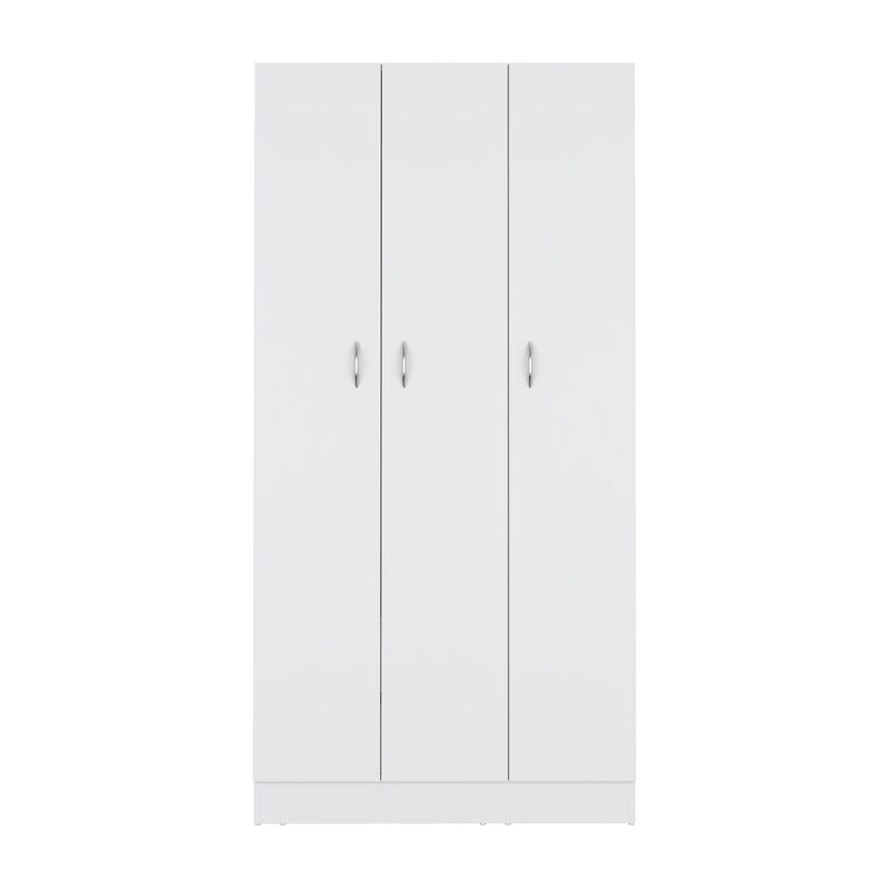 Westbury Wardrobe Armoire with 3-Doors and 2-Inner Drawers, Black -Bedroom
