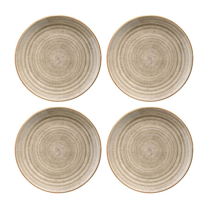 Terrain dia.8" h:1.5" 17 oz. Round Brown Porcelain Bowl (Set of 4)
