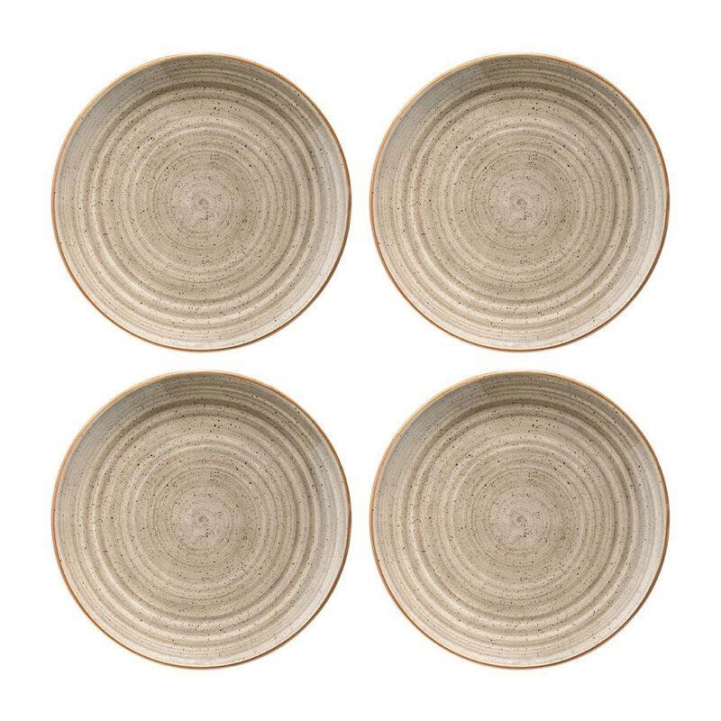 Terrain dia.8" h:1.5" 17 oz. Round Brown Porcelain Bowl (Set of 4)