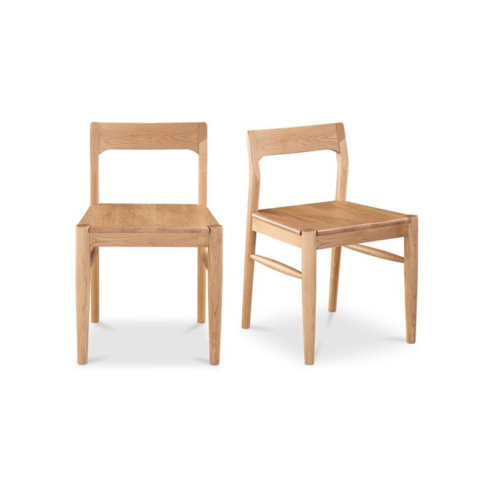 Moe�s Owing Dining Chair Oak-Set Of Two