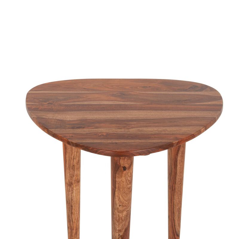 World Interiors Arrey 23 Side Table in Indian Rosewood with Natural Finish