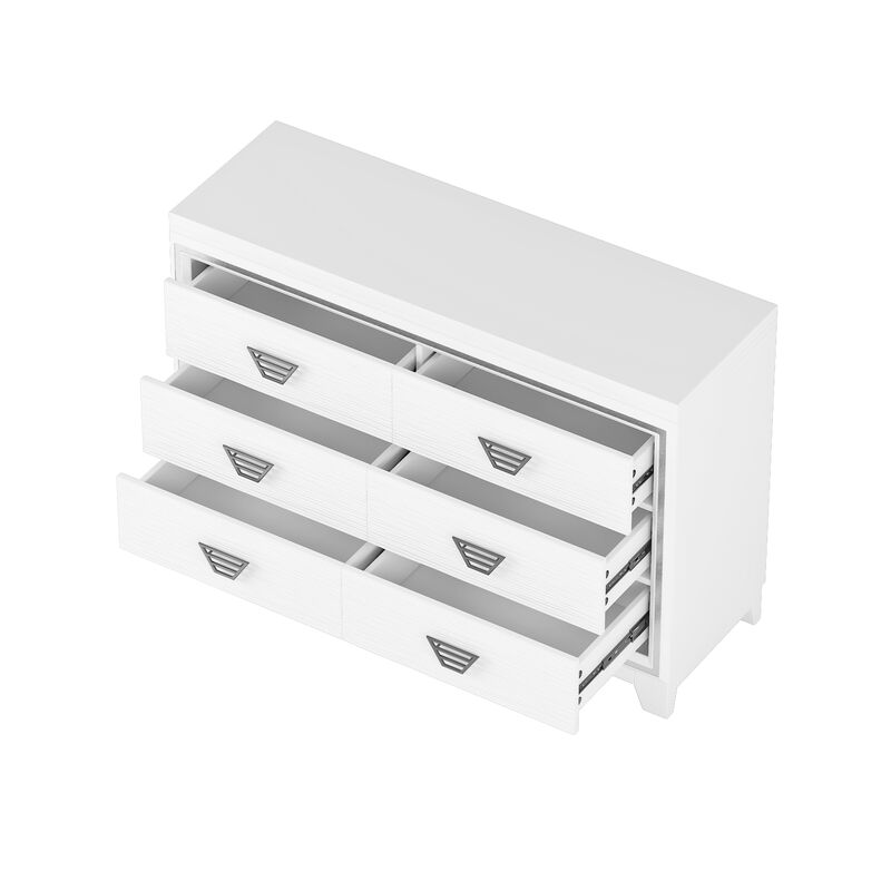 Merax Elegant Dresser Cabinet with 6 Drawers
