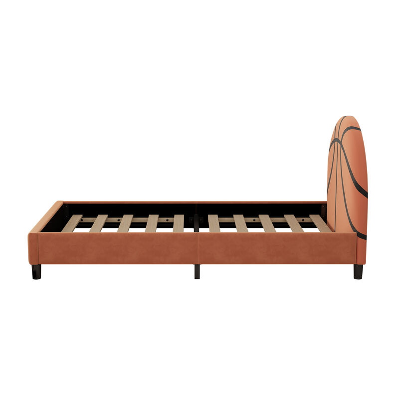 Merax Platform Bed with Rainbow Headboard Princess Kids Bed