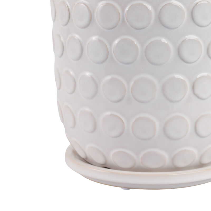 Bubbles Planter with Saucer