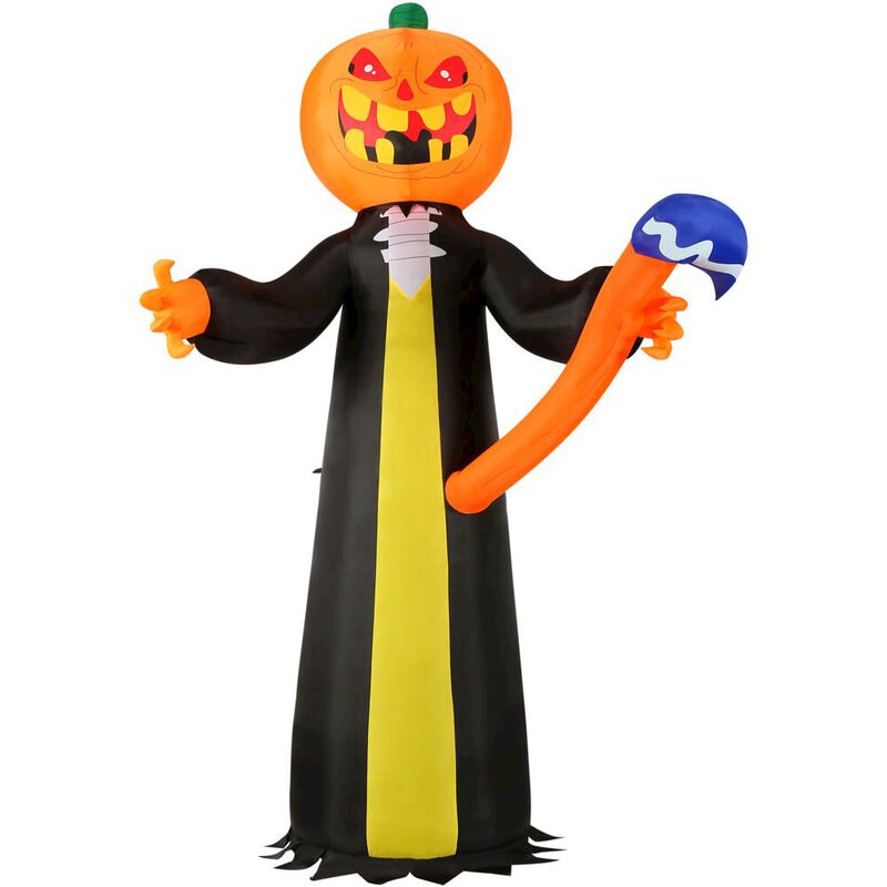 Haunted Hill Farm 10ft Inflatable Jack O Lantern Reaper with Lights