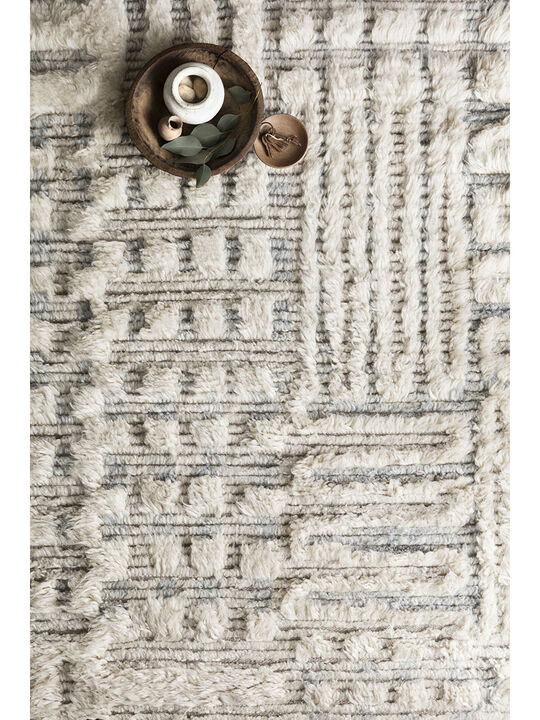 Khalid KF01 Ivory/Sky 18" x 18" Sample Rug