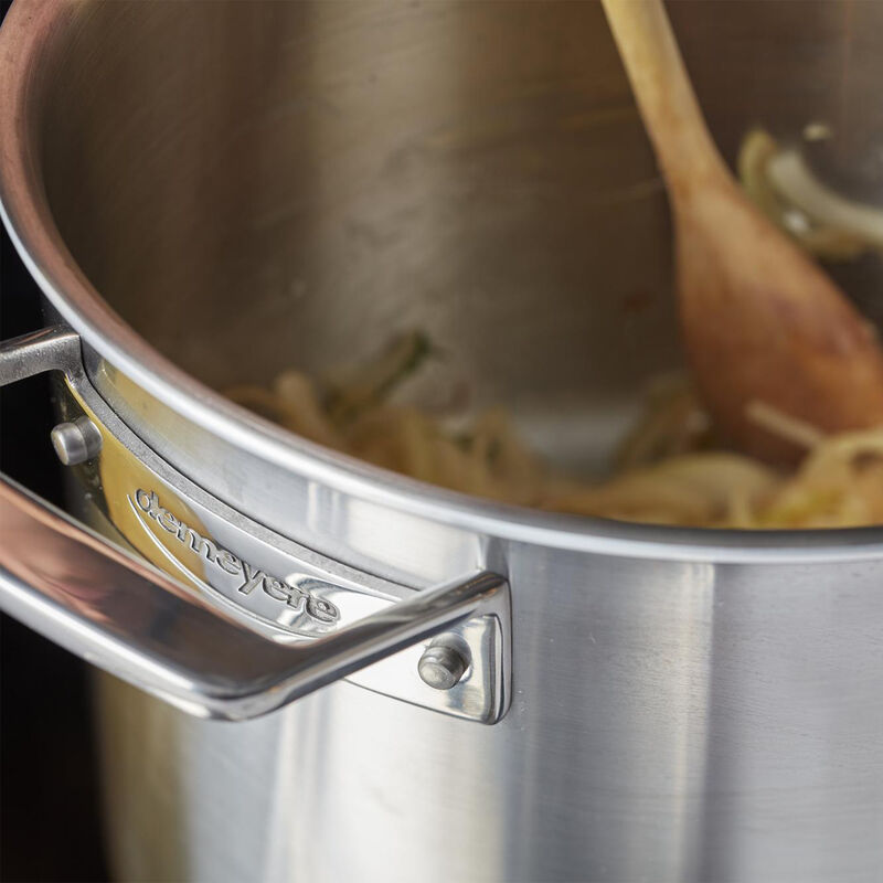 Demeyere Essential 5-ply 8-qt Stainless Steel Stock Pot with Lid