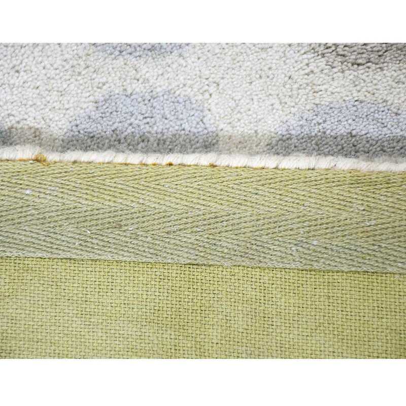 RUGSOTIC CARPETS HAND TUFTED WOOL ECO-FRIENDLY AREA RUGS  - 5'x7'6'', Rectangle Shape, Cream, Contemporary Modern Design, High Pile Handmade Anti Skid Area Rugs for Living Room, Bed Room (K03102)