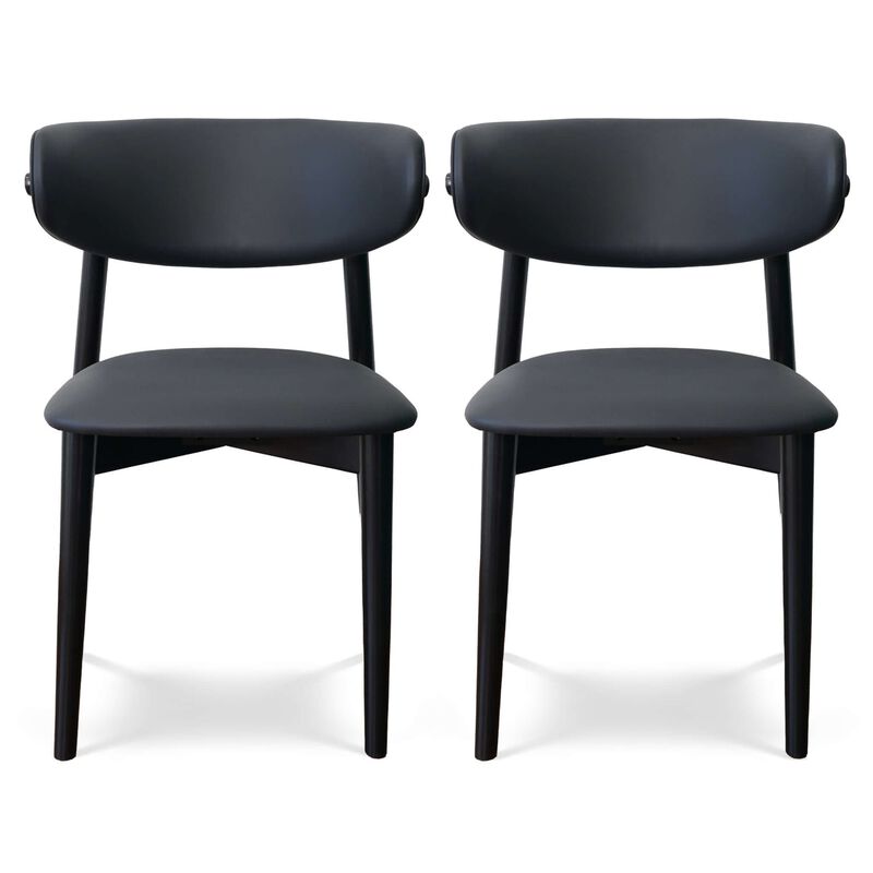 Merax Faux Leather Dining Chairs Set Of 2