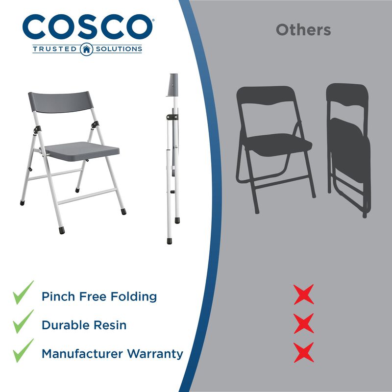 COSCO Kid's 3-Piece Activity Set with Folding Chairs, White