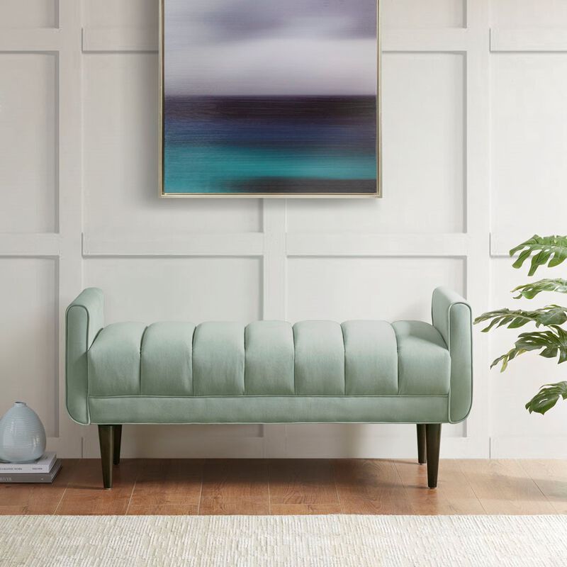 Gracie Mills Wilburn Contemporary Comfort Upholstered Accent Bench