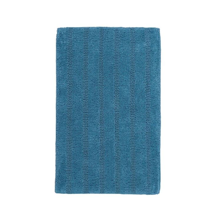 Knightsbridge Linear 220 GSF Reversible Bath Rug 21 x 34 - Aqua