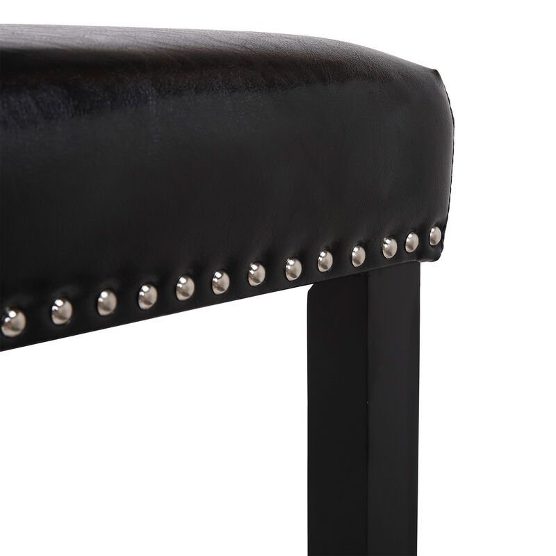 WestinTrends 24" Upholstered Saddle Seat Counter Stool (Set of 2)