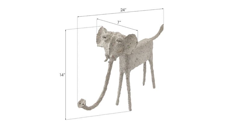 Elephant Trunk Down Sculpture