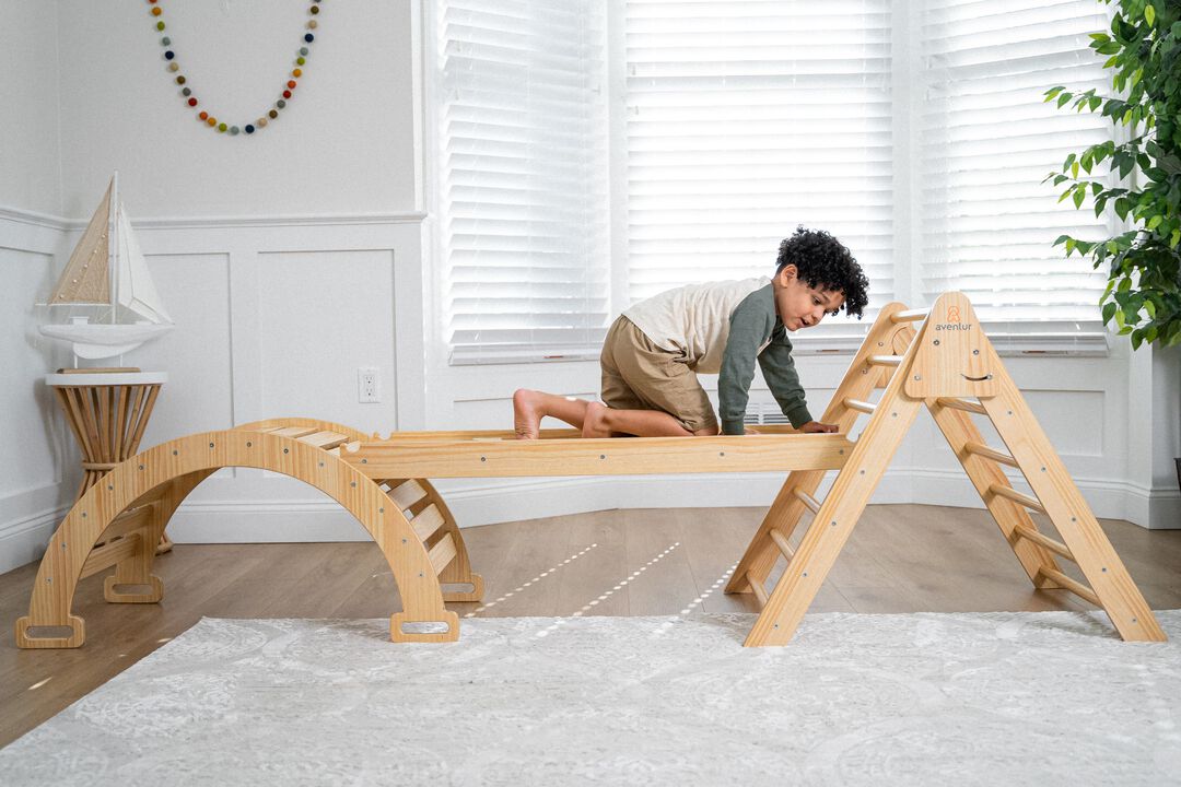 Avenlur Hazel Wood Pikler Triangle Set, Rocker