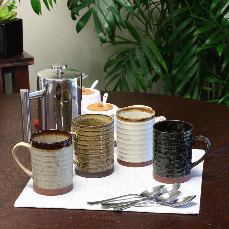 Gibson Home Terra Bella 18.5 oz Mug Set in Assorted Colors, Set of 4
