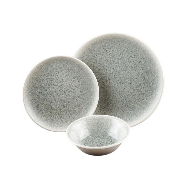 Luca Ocean Matte 3 Piece Dinnerware Set For 1