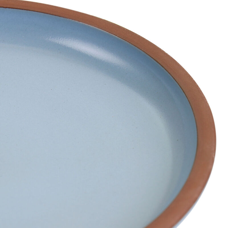 Gibson Elite Dumont 4 Piece Terracotta 10.8in Dinner Plate Set in Light Blue