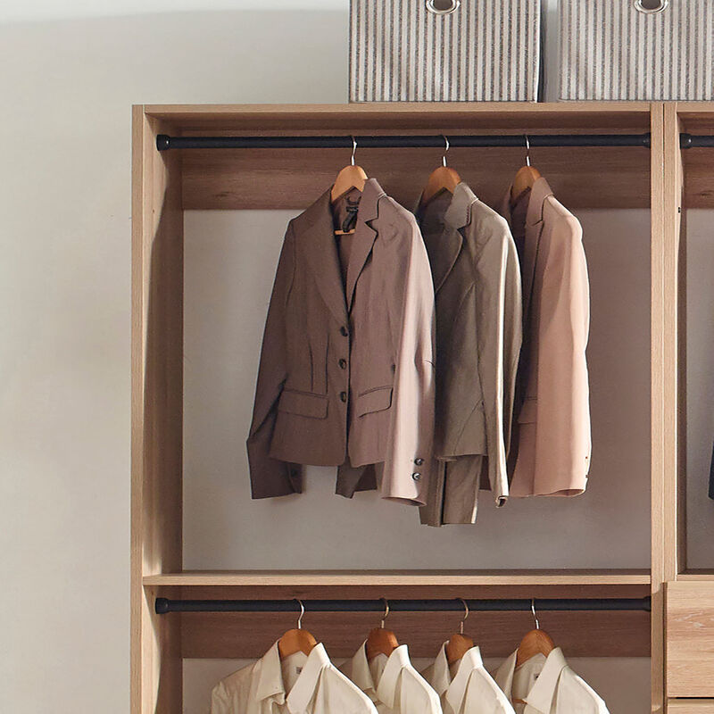 Prosper Oak Freestanding Walk in Wood Closet System