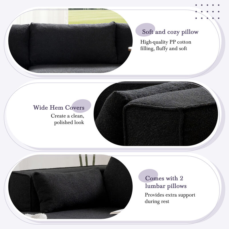 Merax Fully Compressed Modular Sectional Sofa with 1 Side Table