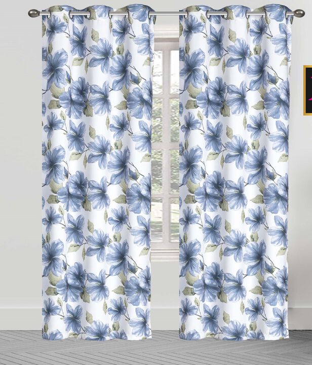 J&V Textiles Margaret Joseph Floral Grommet Blackout Curtain Panels (Set of 2)
