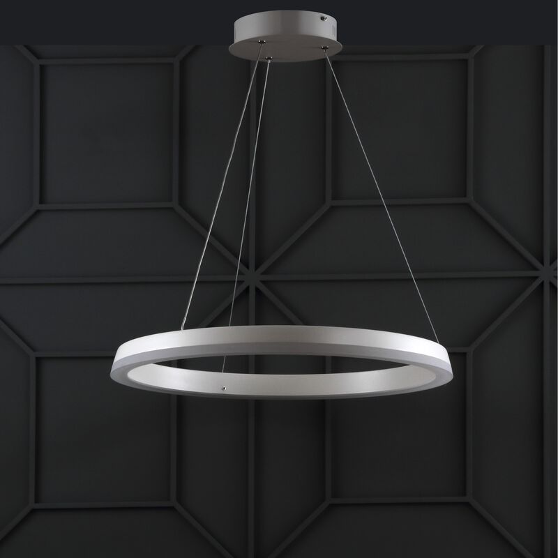 Baxter 23.5" 1-Light Modern Contemporary Aluminum Integrated LED Hoop Pendant